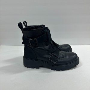 Black Ugg Leather Boots Ashton Size 7